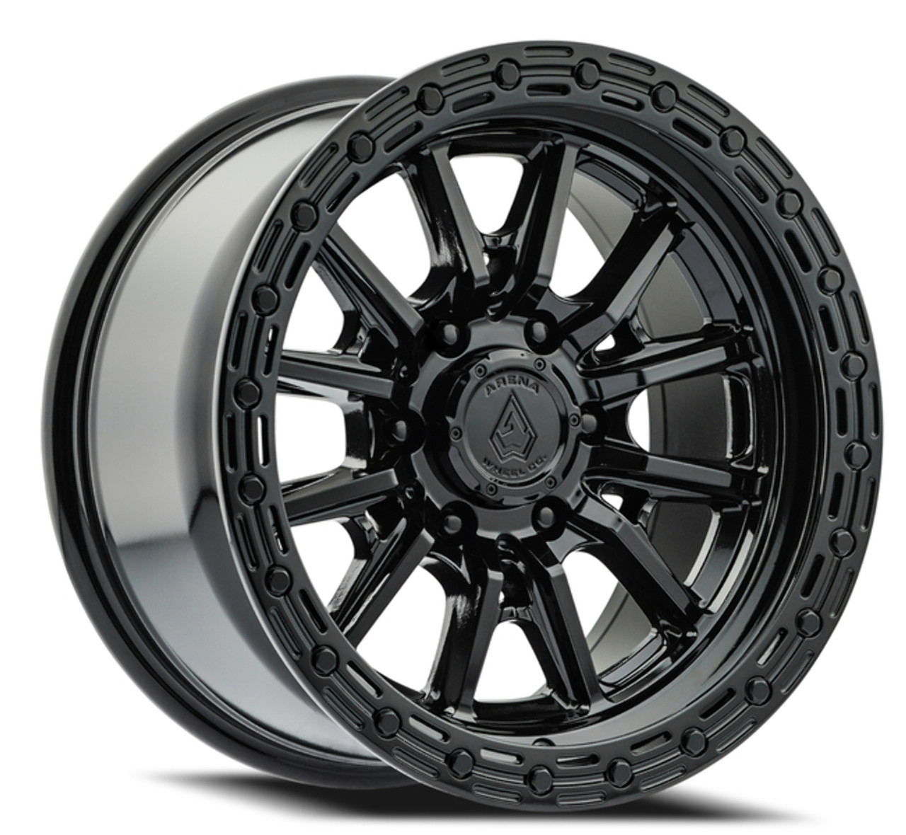 17" Arena Trek 17x9 6x135 -12mm Glossy Black Wheel For Ford Lincoln Lifted Rim