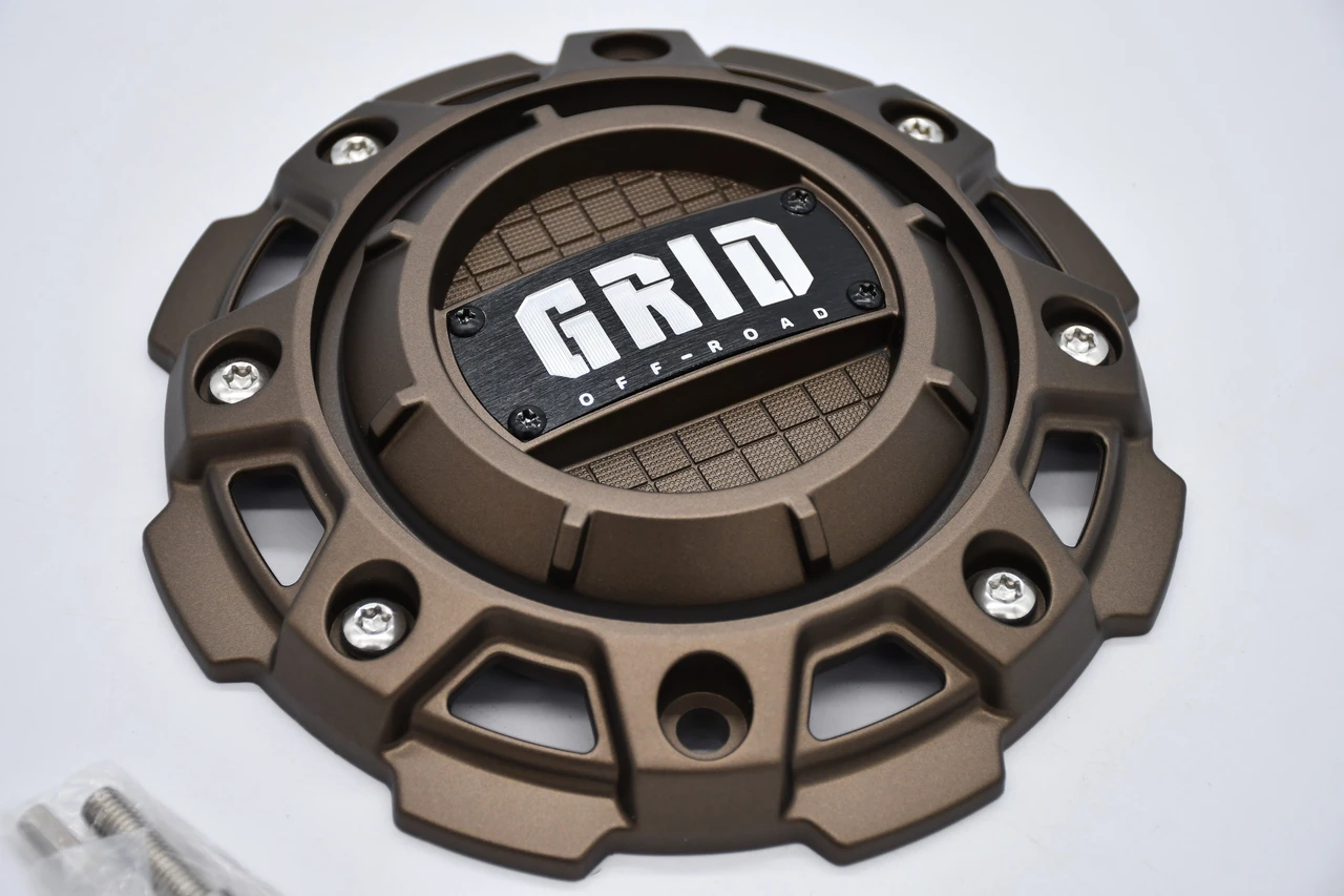 GRID Offroad GD-56-CAP MBZ matte bronze wheel center cap 7.875 inch replacement for GD1 through GD13 5 lug and 6 lug truck and SUV wheels.