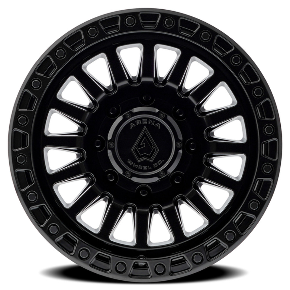 17" Arena Trophy 17x9 8x170 0mm Satin Black Wheel For Ford F250 F350 Truck Rim