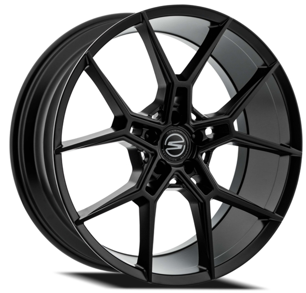 22" Select Alpine Satin Black 22x9 Wheel 5x112  18mm Rim