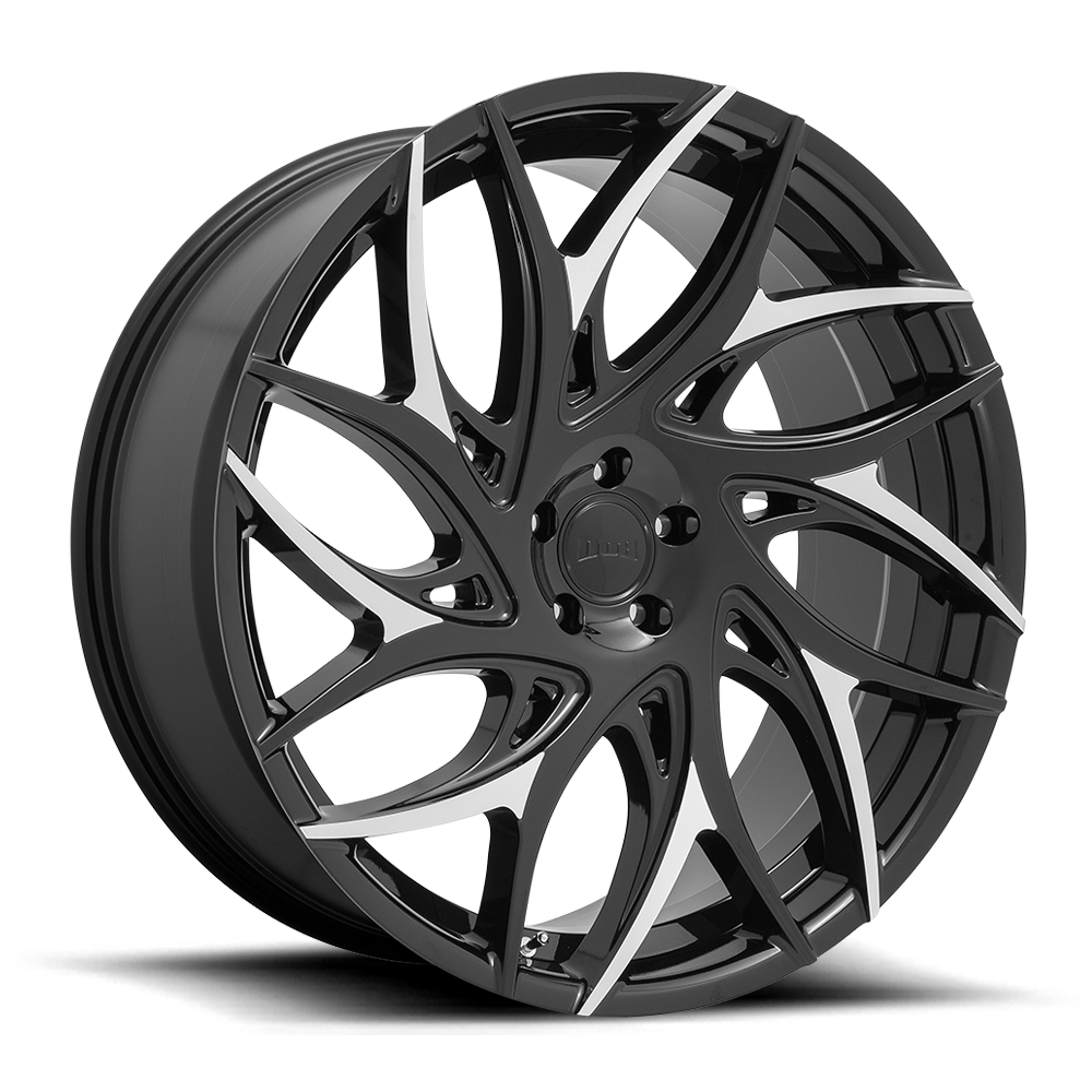 DUB  S259 G.O.A.T. 20x9 5x5.0 Gloss Black Machined Spokes Wheel 20" 35mm