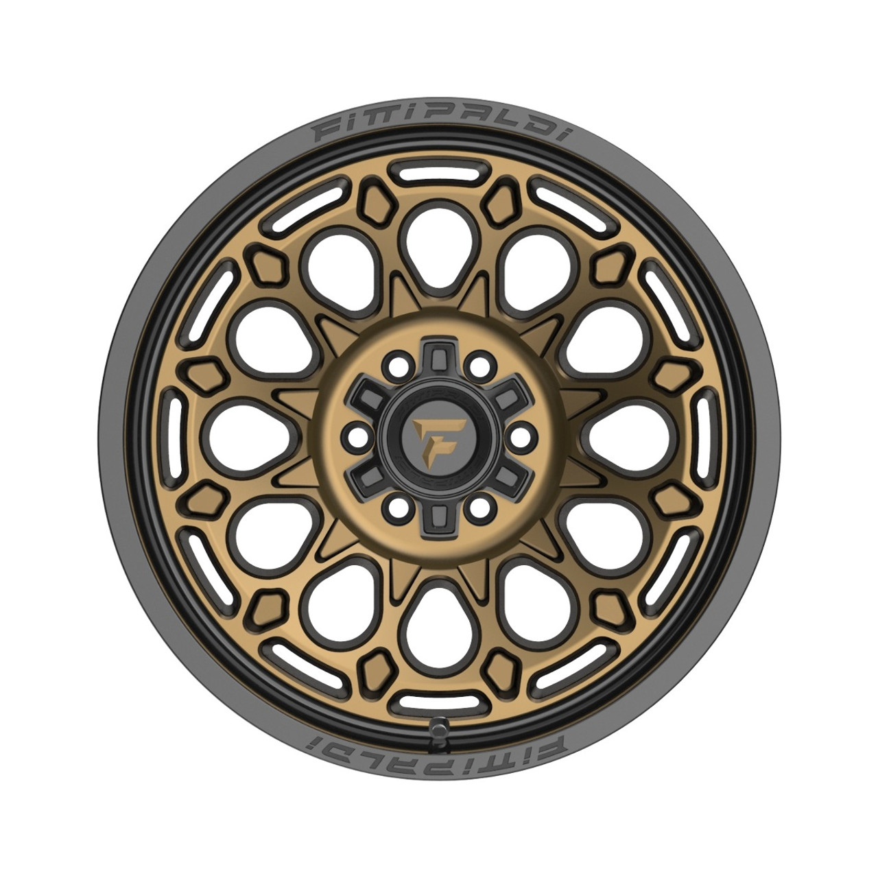 Set 4 20" Fittipaldi Off Road FA22 20x10 8x180 -19mm Gloss Bronze Black Lip Rims