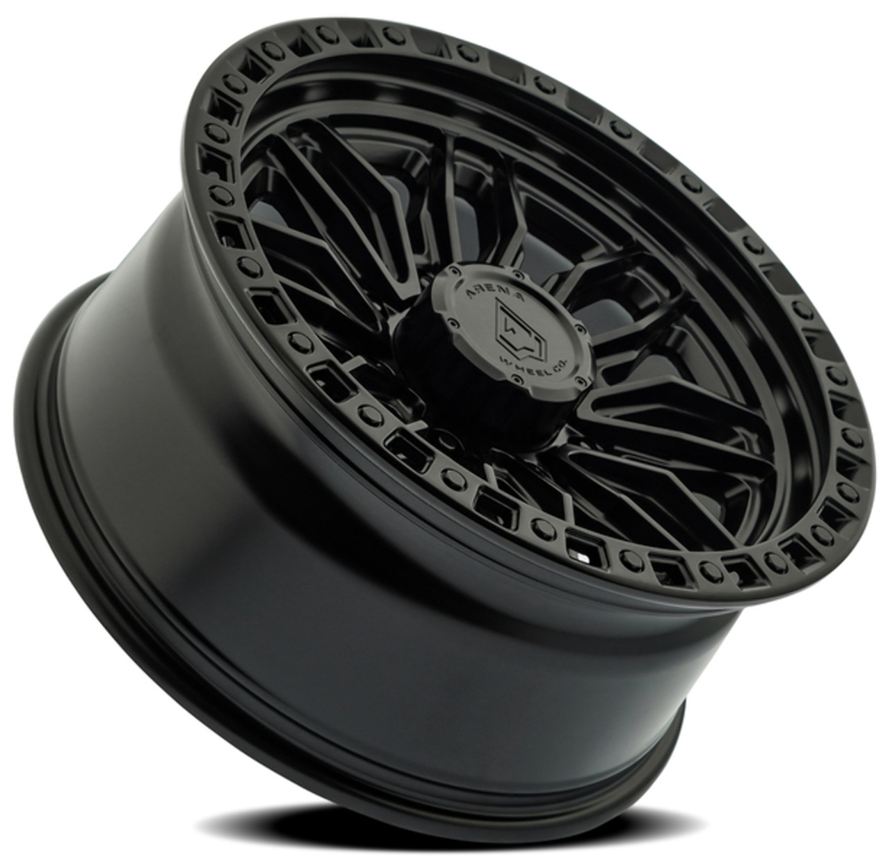 Set 4 20" Arena Hustle 20x9 8x180 0mm Satin Black Center Glossy Black Lip Rims