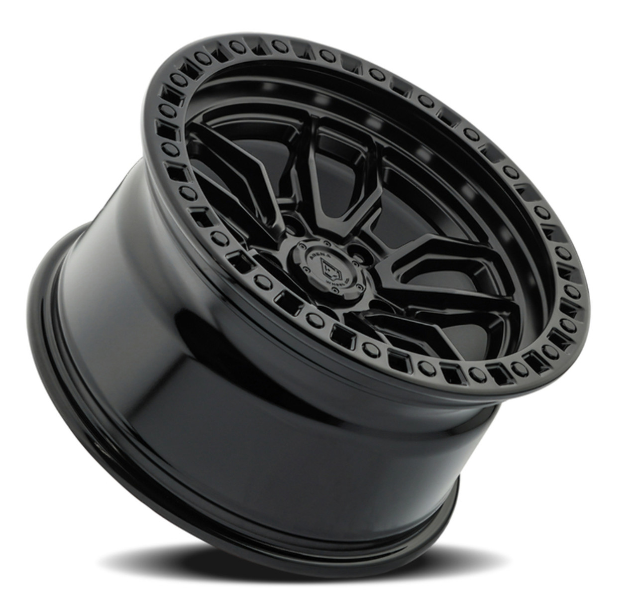 17" Arena Hustle 17x9 5x5 0mm Wheel Satin Black Center Glossy Black Lip Rim