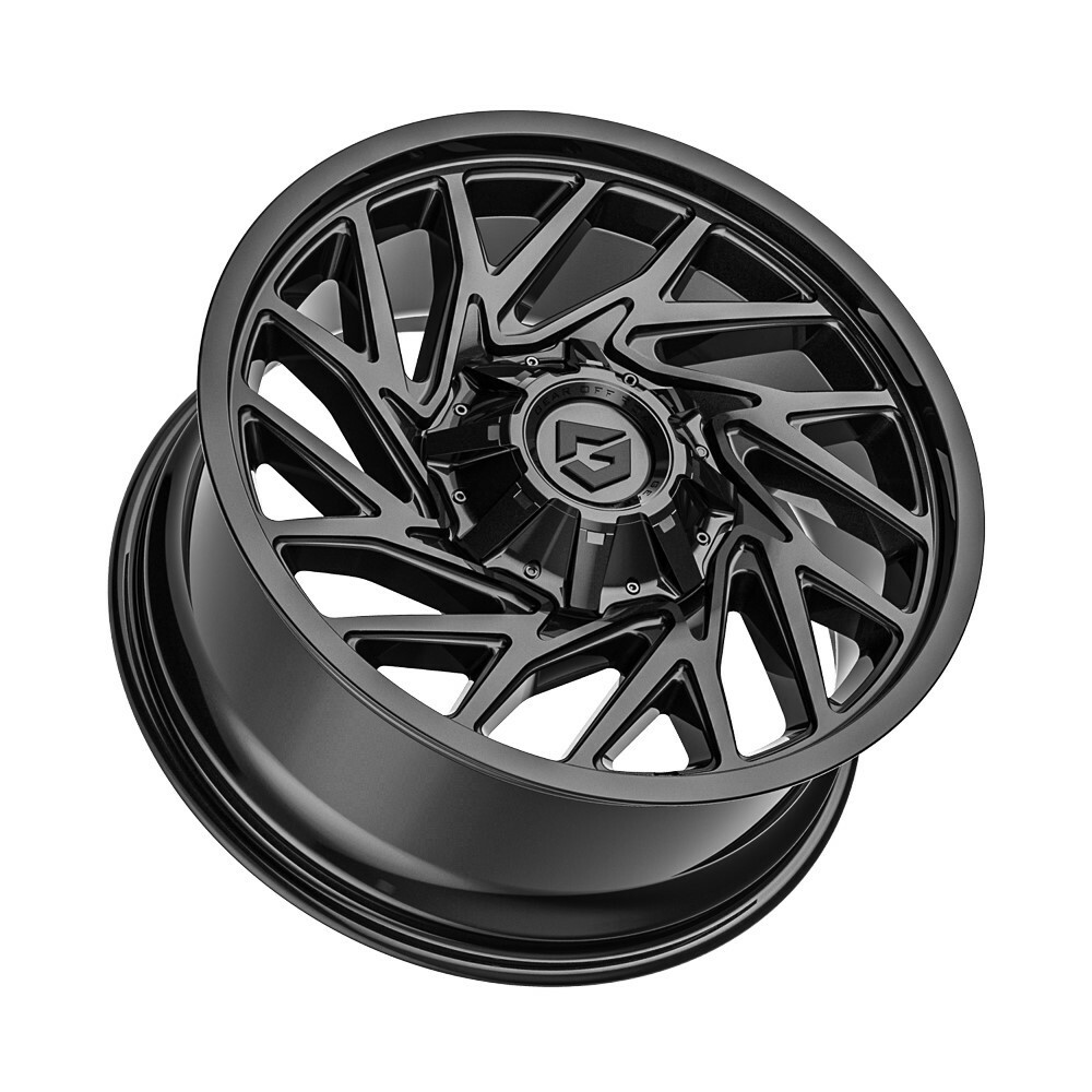 Set 4 17" Gear Off Road Sequence 769B 17x9 8x6.5 8x170 18mm Gloss Black Wheels
