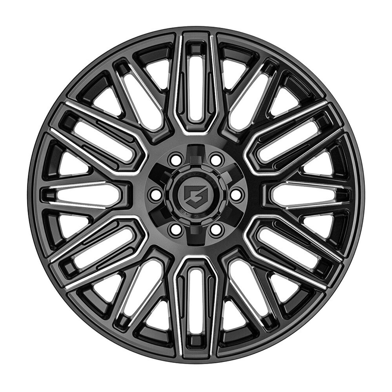 Set 4 22" Gear Off Road Edge 770BM 22x10 6x135 6x5.5 10mm Black Milled Wheels