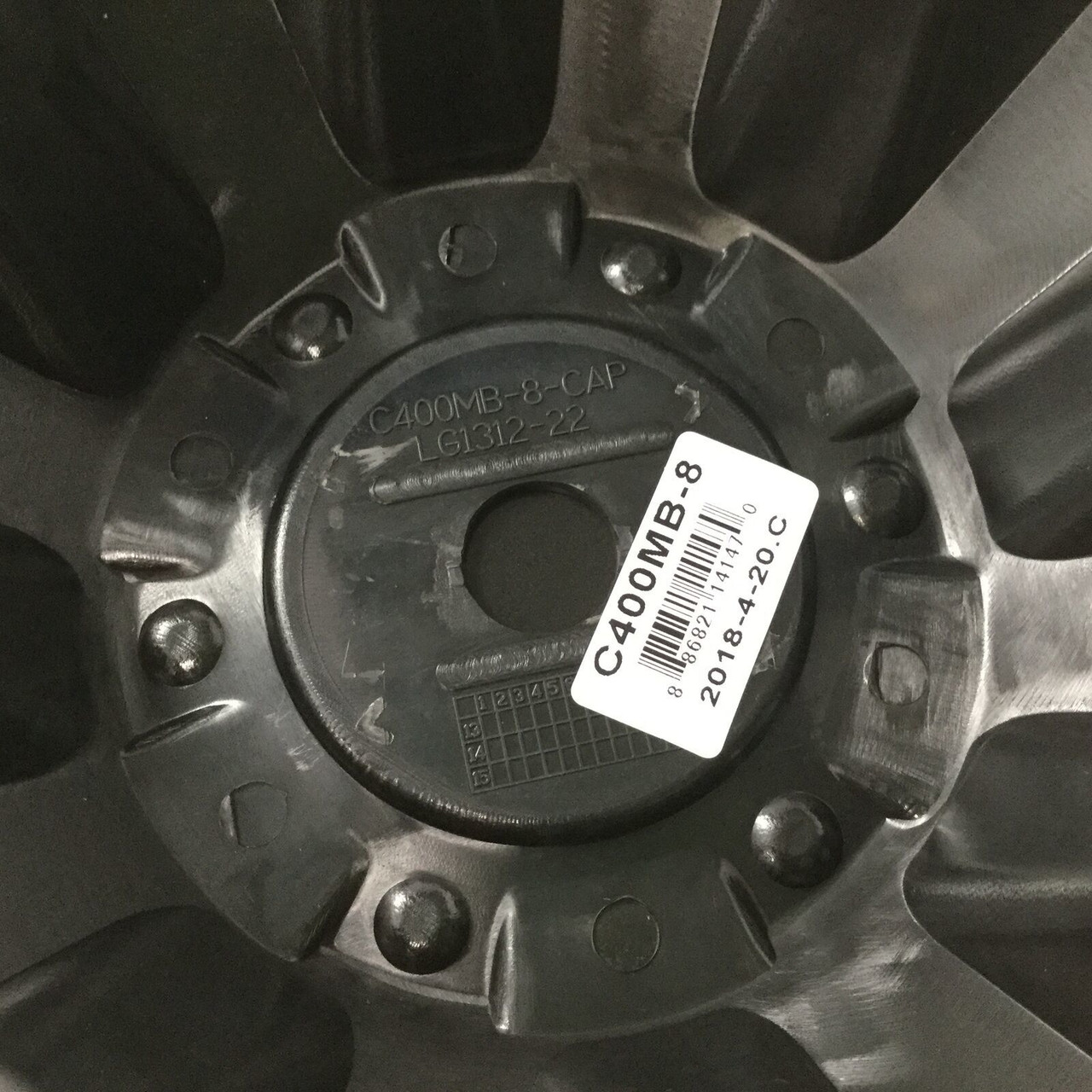 Vision Wheels Incline 400 Matte Black Center Cap C40MB-8 C400MB-8-CAP