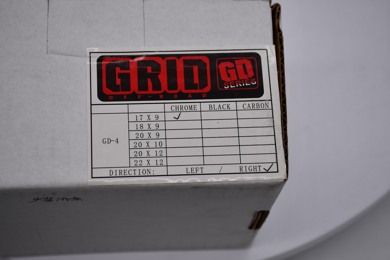 Grid Off-Road Chrome Wheel Center Cap Hub Cap 5607-1790-R-ZST Fits GD04 17x9 Right Wheel