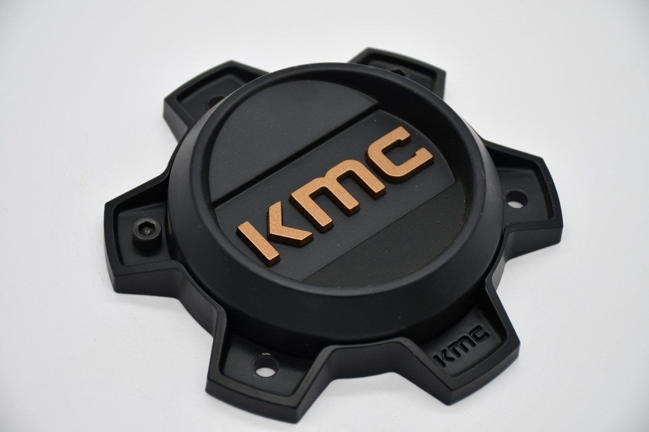 KMC Matte Black Bronze Logo Wheel Center Cap Hub Cap T164H145-6-H30-S6 6.75"