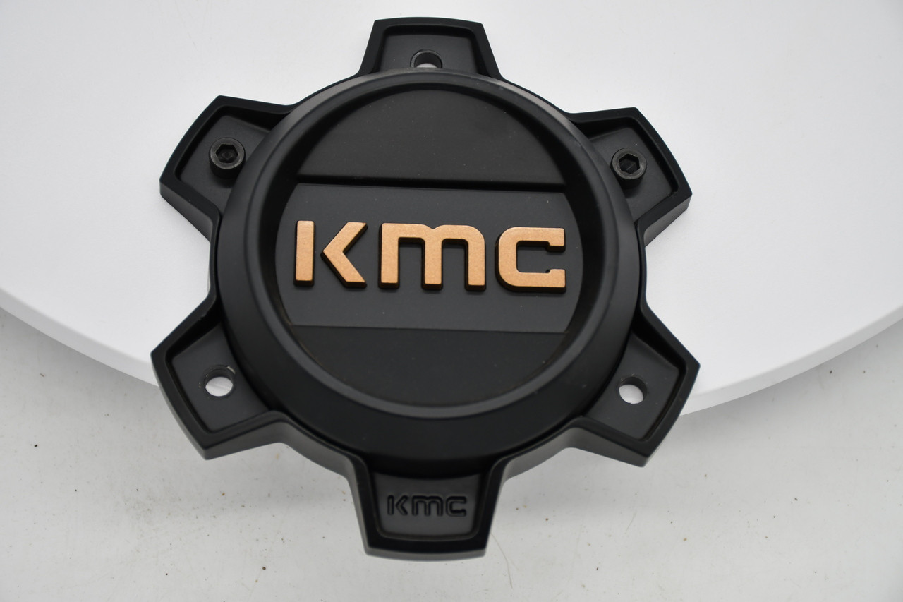 KMC Matte Black Bronze Logo Wheel Center Cap Hub Cap T164H145-6-H30-S6 6.75"