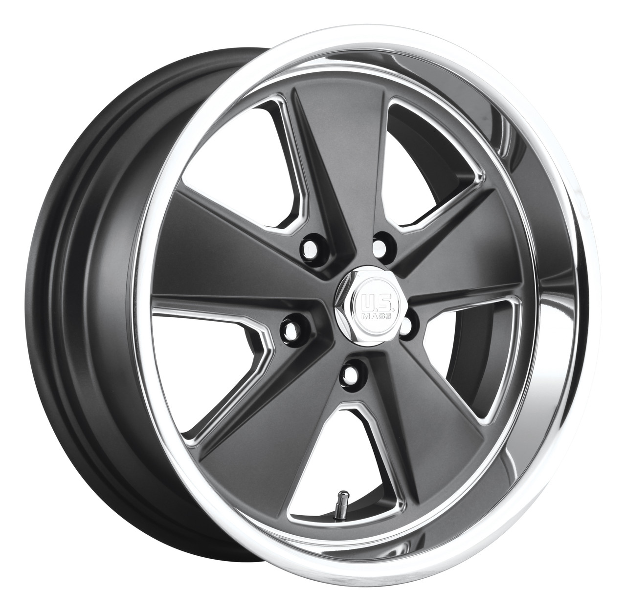 20" US Mag 1PC U120 Roadster 20x9 5x115 Matte Gunmetal Machined Wheel 18mm Rim
