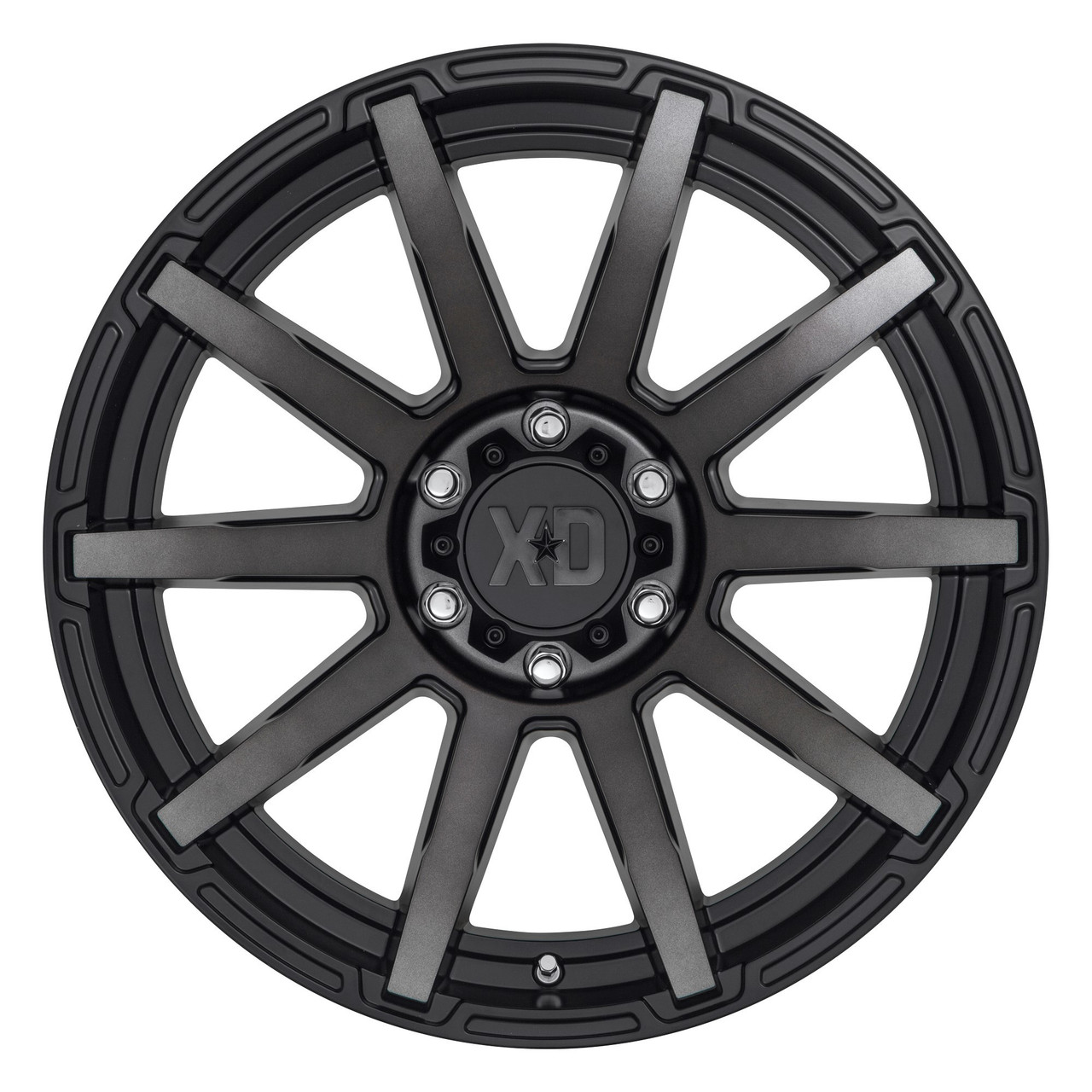 XD XD847 Outbreak 22x10 8x6.5 Satin Black With Gray Tint Wheel 22" -18mm Rim