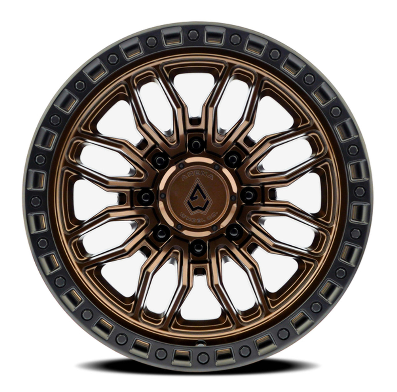 Set 4 20" Arena Hustle 20x9 8x6.5 0mm Smoked Bronze Center Satin Black Lip Rims