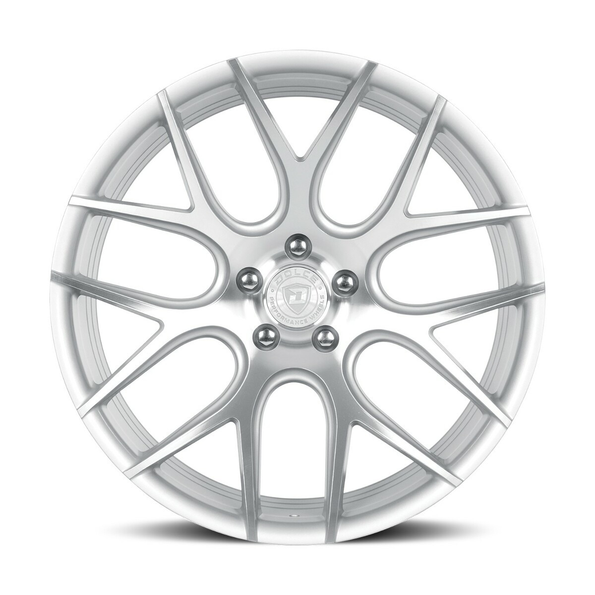 Set 4 20" Dolce Performance Monza 20x10 5x4.5 40mm Gloss Silver Machined Wheels