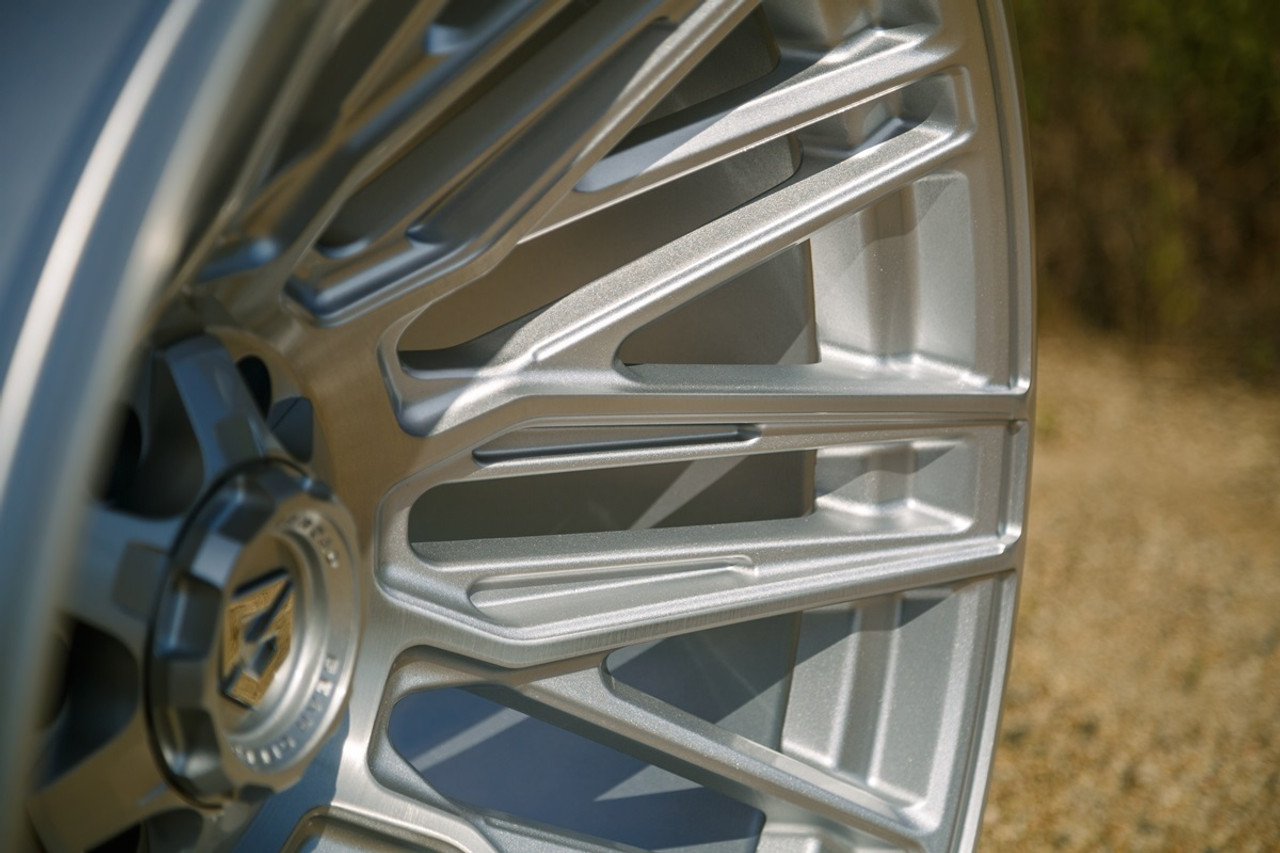 Set 4 22" Gear Off Road 770BS Edge 22x12 6x135 6x5.5 -44mm Silver Lifted Wheels