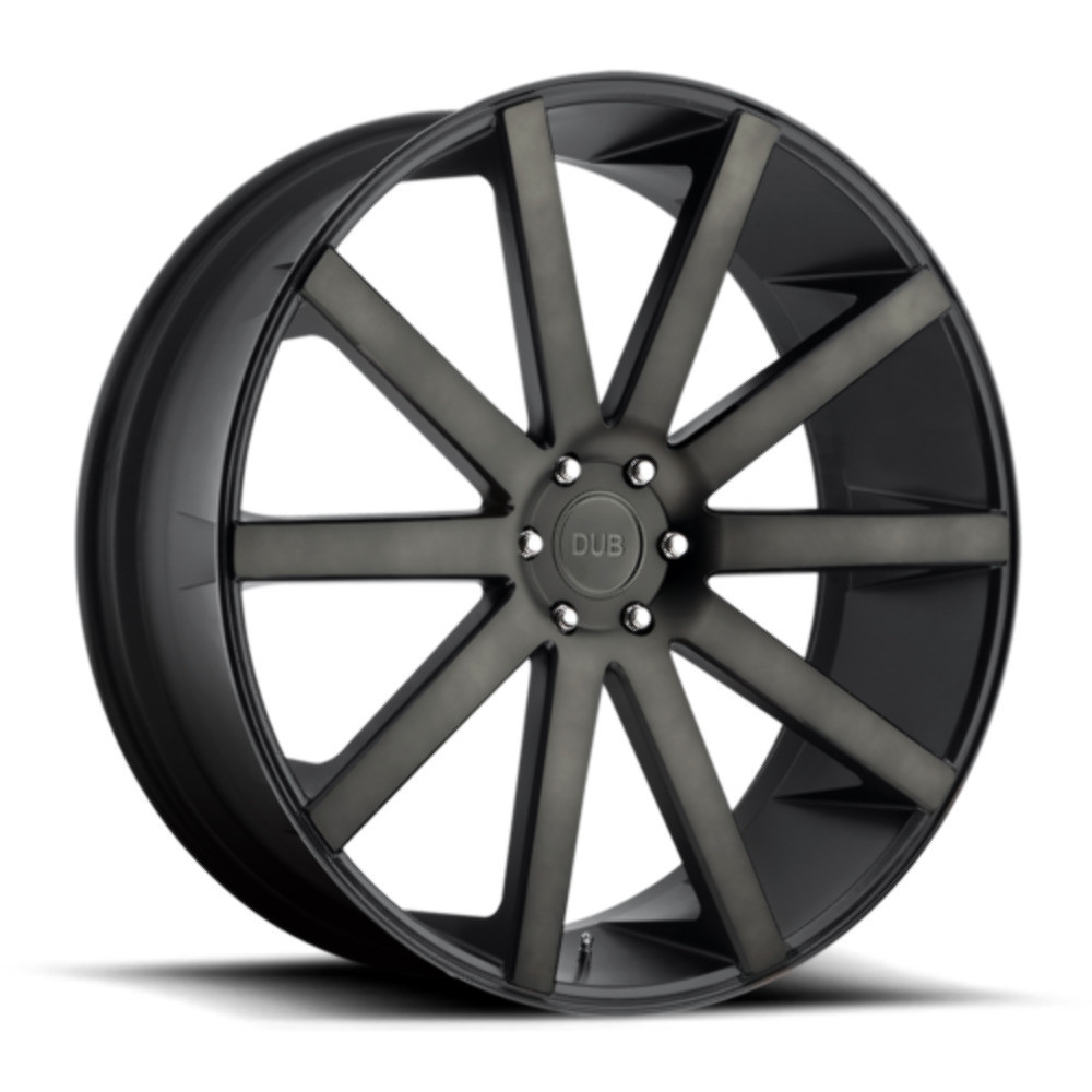 DUB  S121 Shot Calla 22x9 5x4.5 Matte Black Double Dark Tint Wheel 22" 38mm