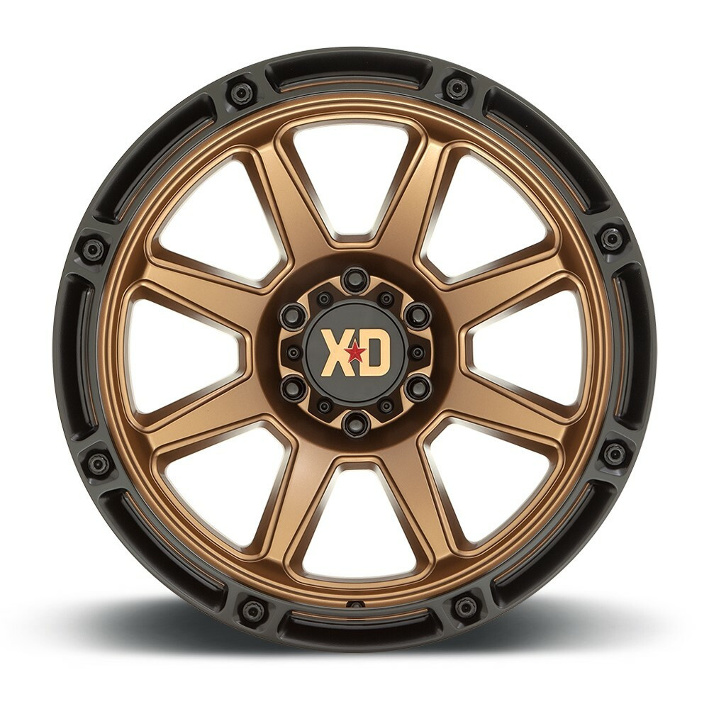 20" XD XD863 20x12 5x5 -44mm Matte Bronze Black Lip Wheel Lifted For Jeep Rim
