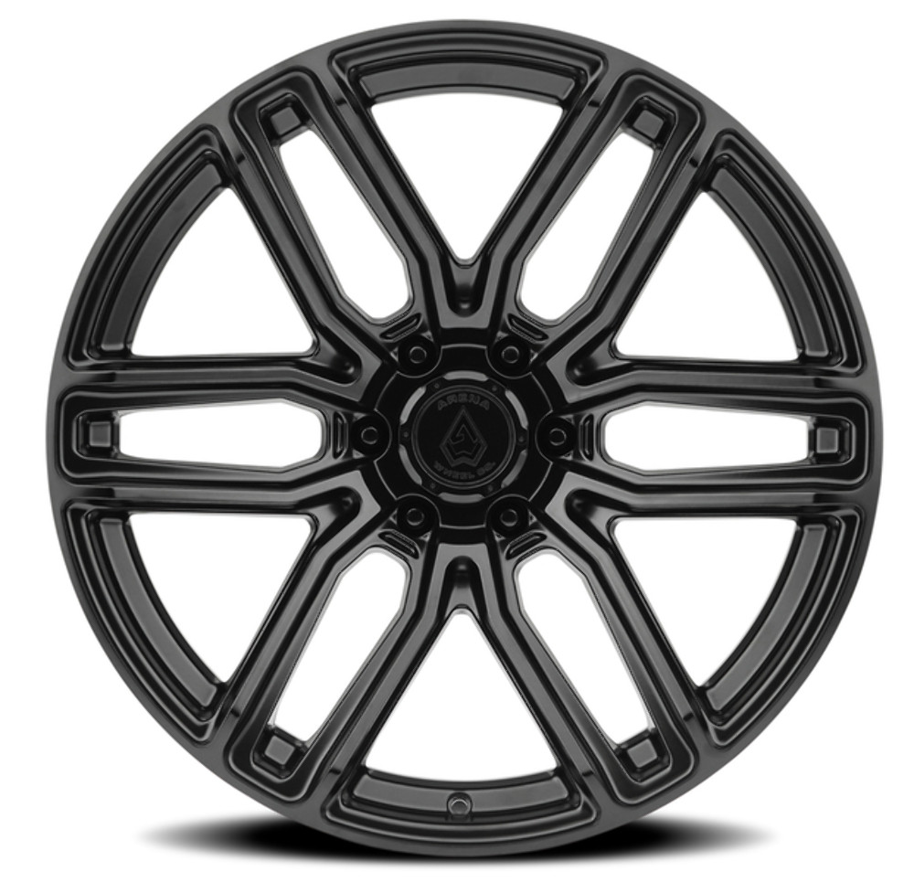 Set 4 20" Arena Supreme 20x9 6x5.5 1mm Satin Black For Chevy GMC Ram Cadillac