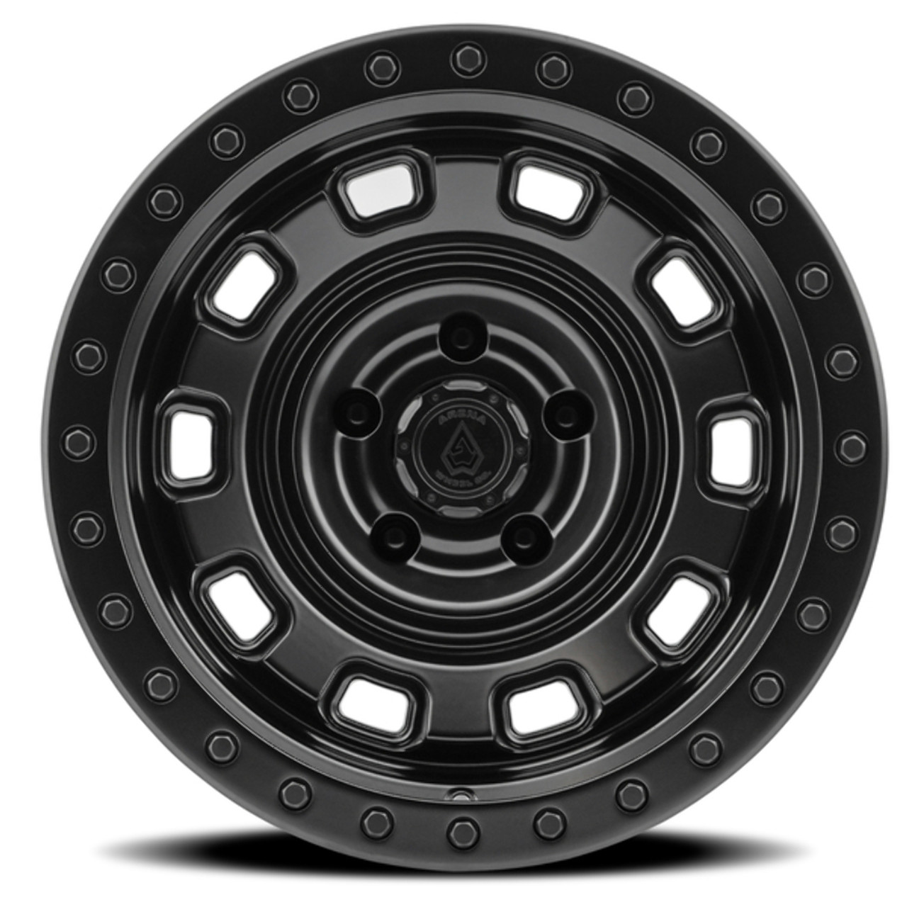 17" Arena Gunner 17x9 5x5 0mm Satin Black Wheel For Jeep Truck Rim