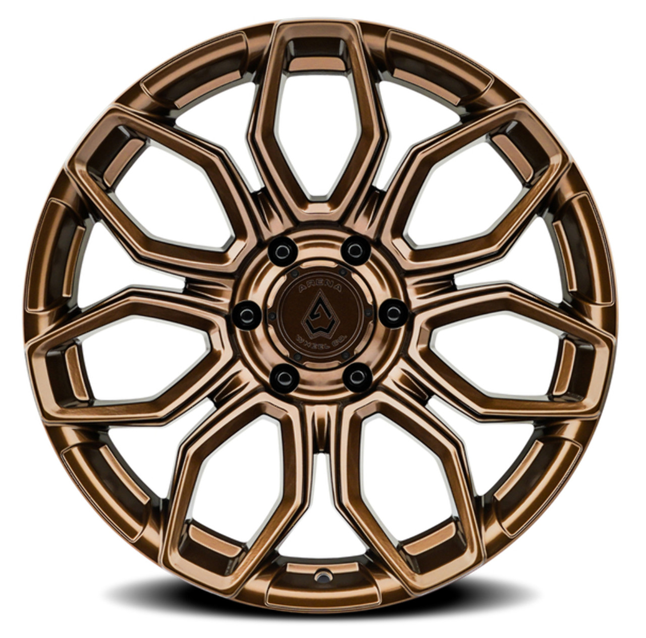Set 4 22" Arena Cobra 22x10 5x5 15mm Smoked Bronze Tint Clear Wheels Truck Rims