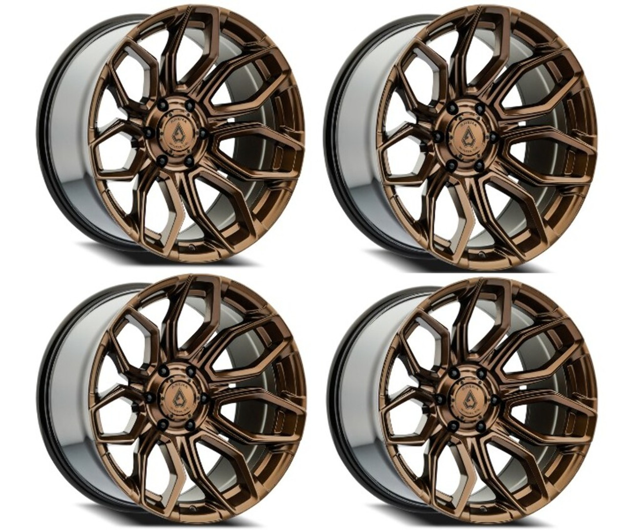 Set 4 20" Arena Cobra 20x9 6x135 0mm Wheels Smoked Bronze Tint Clear Truck Rims