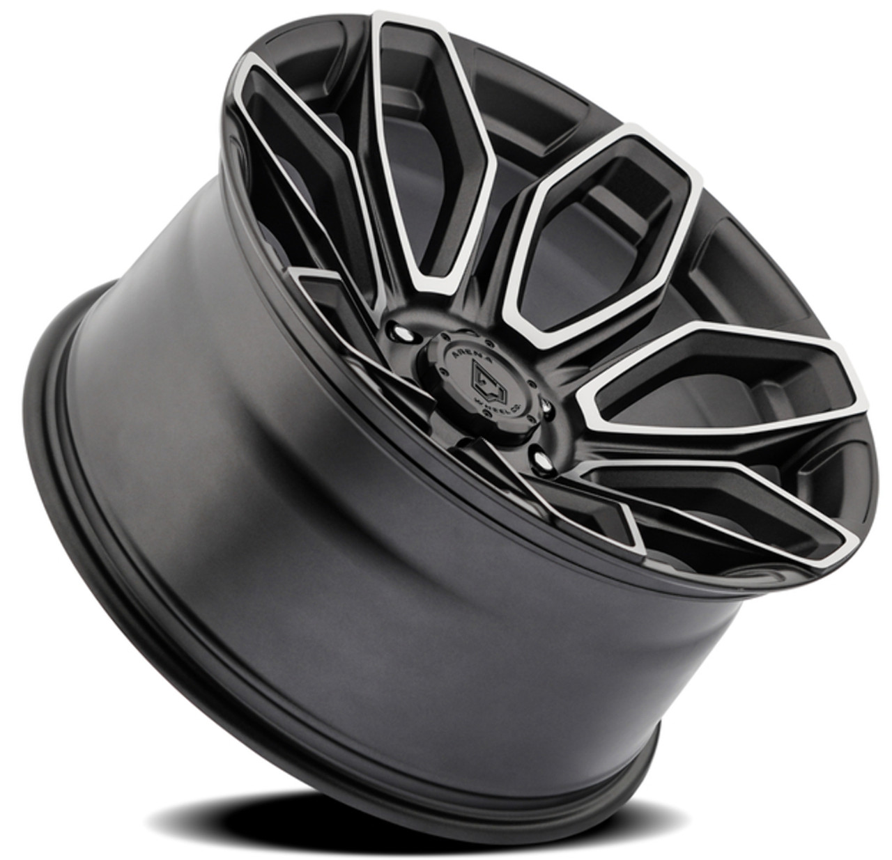 20" Arena Cobra 20x9 5x5 0mm Wheel Texture Gun Metal Machine Clear Coat Rim