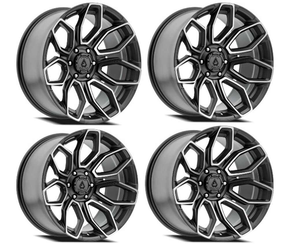 Set 4 20" Arena Cobra 20x10 6x5.5 -18mm Texture Gun Metal Machine Clear Coat Rim