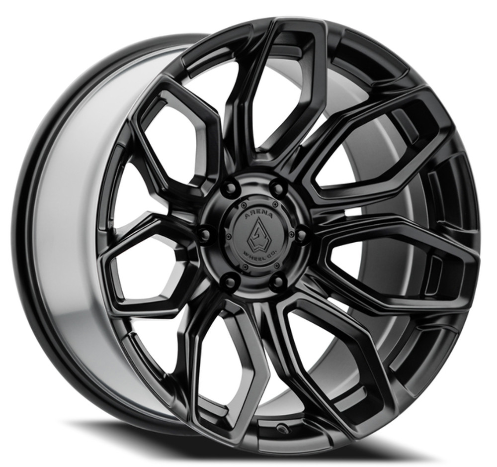 22" Arena Cobra 22x10 5x5 15mm Satin Black Wheel For Jeep Wrangler Gladiator Rim