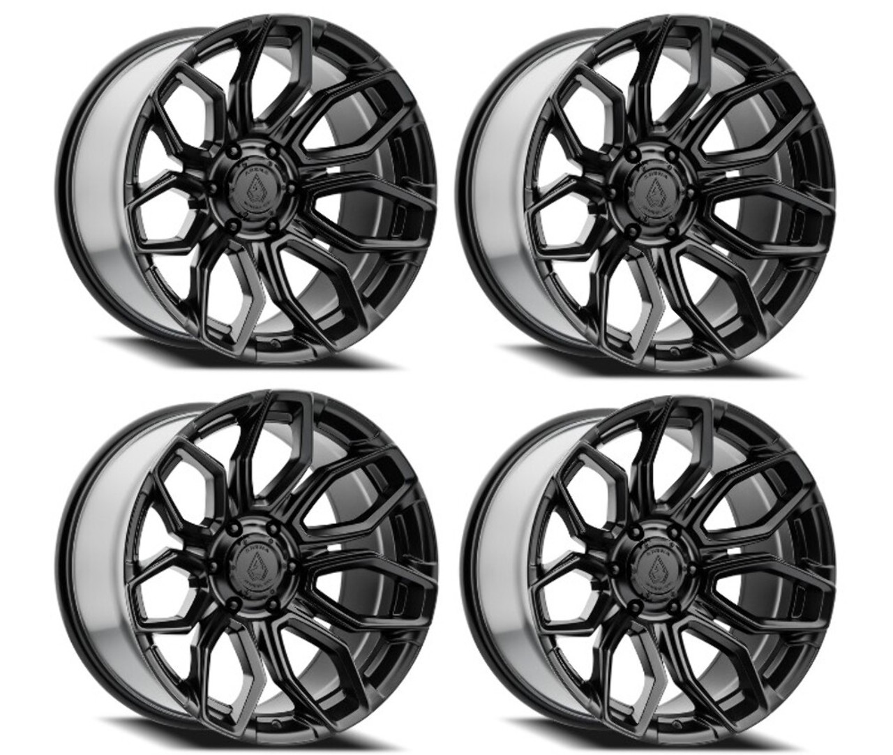 Set 4 20" Arena Cobra 20x10 6x135 -18mm Satin Black Wheels Lifted Truck SUV Rims