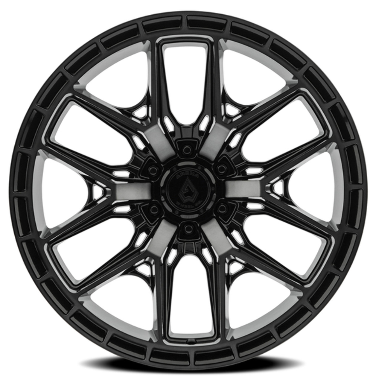 20" Arena Battle 20x12 6x135 -44mm Glossy Black Machined DDT Face & Lip Wheel