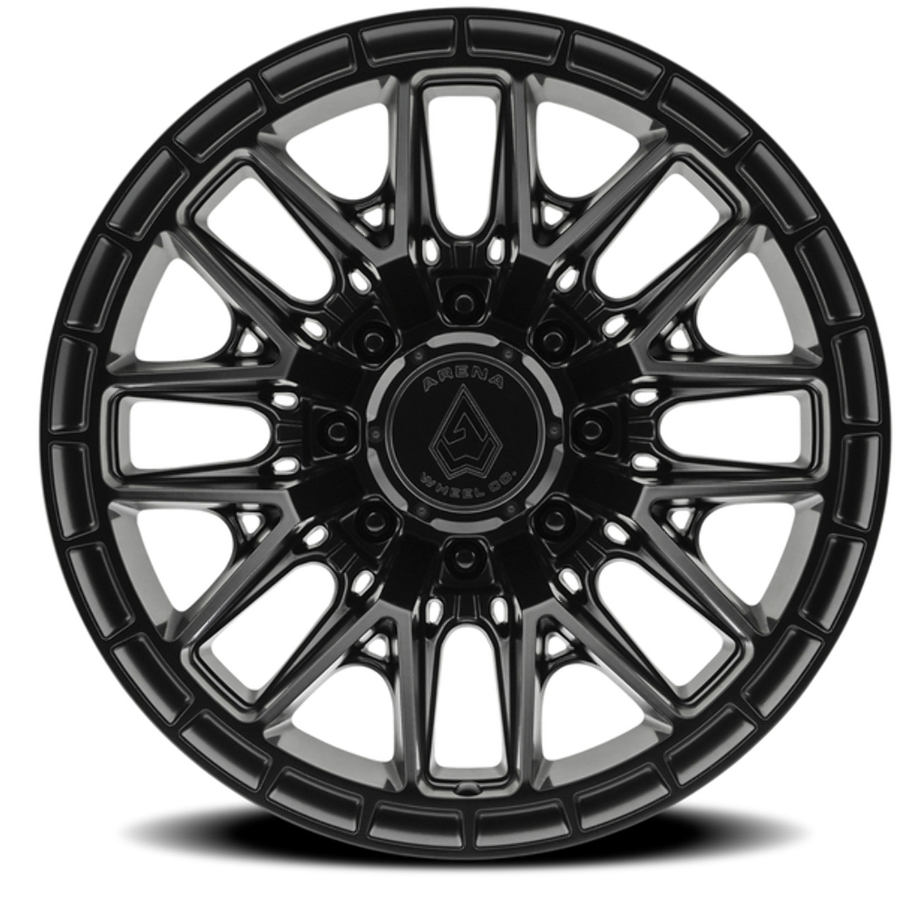 Set 4 22" Arena Battle 22x12 8x6.5 -44mm Satin Black Wheels Lifted Truck Rims
