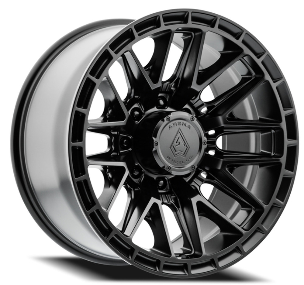 Set 4 22" Arena Battle 22x10 8x180 -18mm Satin Black Wheels Lifted Truck Rims