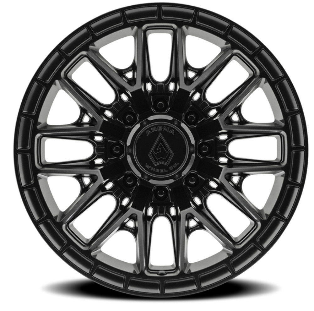 22" Arena Battle 22x12 8x180 -44mm Satin Black Lifted Wheel For Chevy GMC Rim
