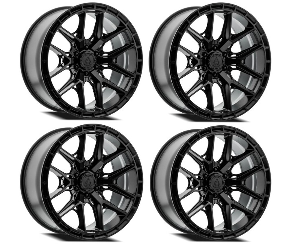 Set 4 20" Arena Battle 20x10 6x5.5 -18mm Satin Black Wheels Lifted Truck SUV Rim
