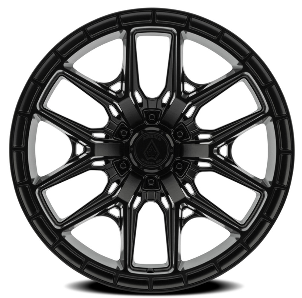 Set 4 20" Arena Battle 20x10 6x5.5 -18mm Satin Black Wheels Lifted Truck SUV Rim