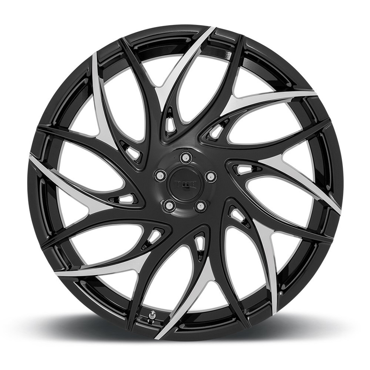 DUB  S259 G.O.A.T. 22x9 5x4.5 Gloss Black Machined Spokes Wheel 22" 35mm