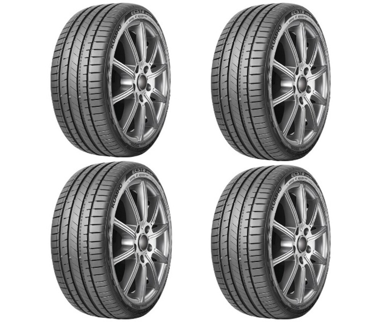 Set 4 245/40R19XL Kumho Tires Ecsta Sport PS72 Radial Tires 2454019 Ultra High Performance 98Y