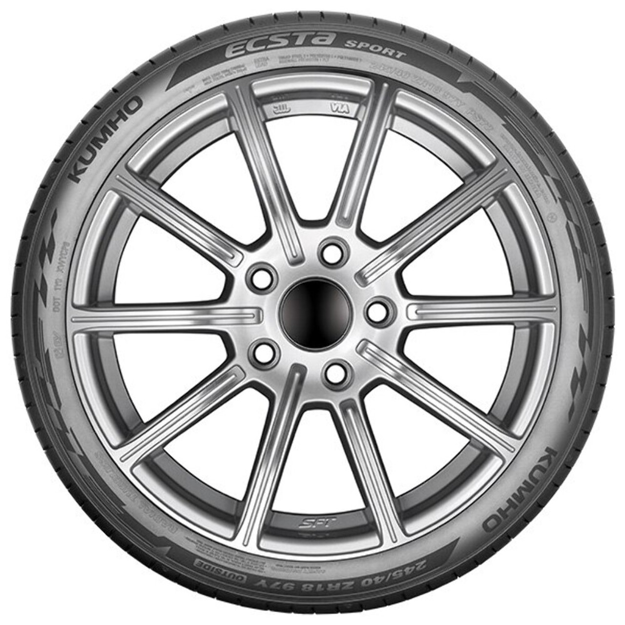 235/40R19XL Kumho Tires Ecsta Sport PS72 Radial Tire 2354019 Ultra High Performance 96Y
