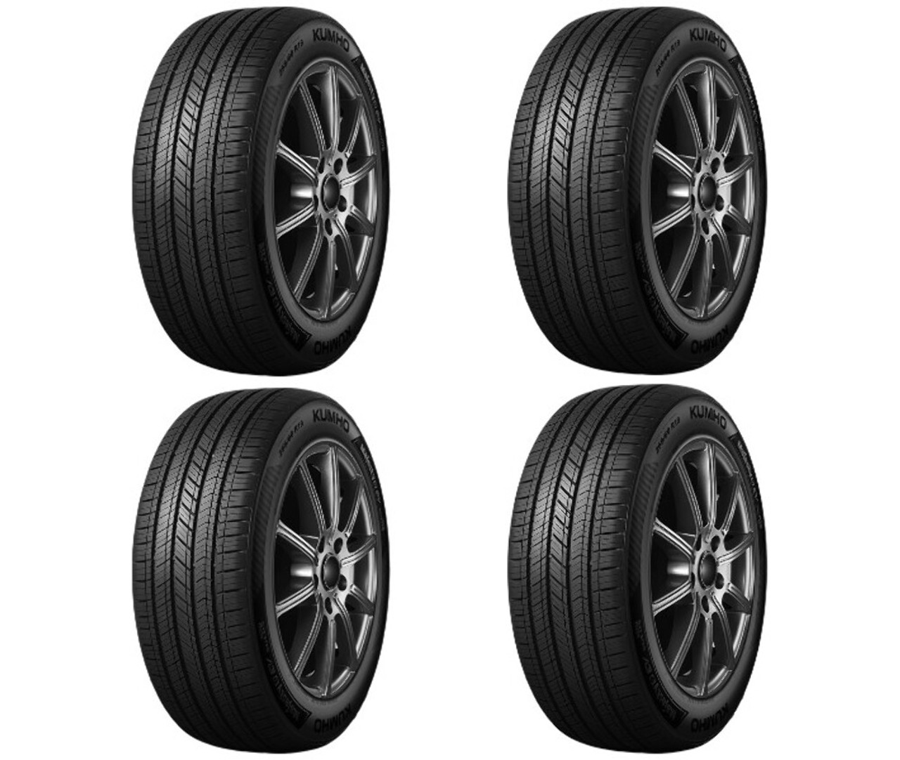 Set 4 245/45R19 Kumho Tires Solus EV TA91 Radial Tires 2454519 Premium Touring 102W