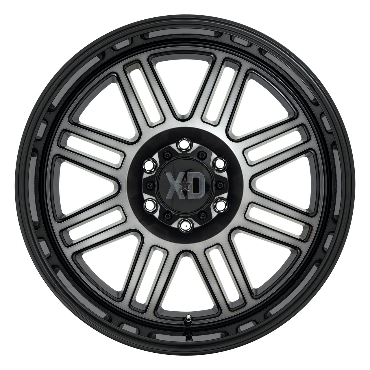 XD XD850 Cage 20x9 8x6.5 Gloss Black With Gray Tint Wheel 20" 18mm Rim