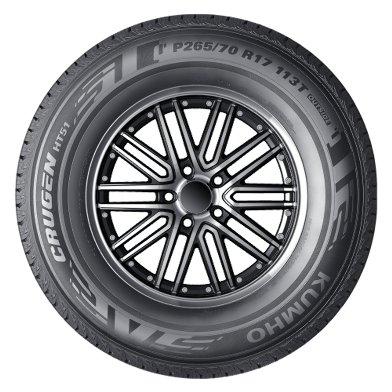 225/65R17 Kumho Tires Crugen HT51 Radial Tire 2256517 Standard Touring 102T