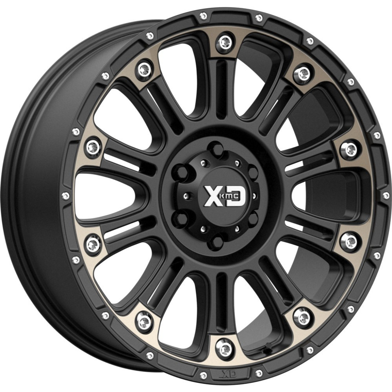 XD XD829 Hoss II 18x9 5x150 Satin Black Machined Dark Tint Wheel 18" 18mm Rim