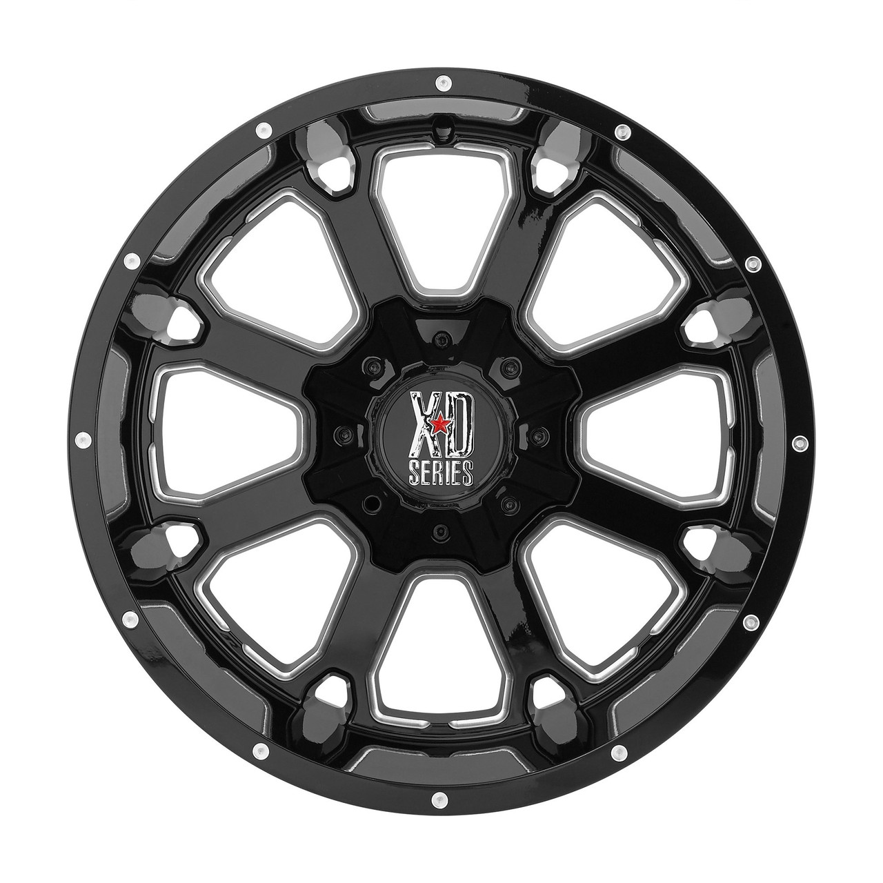 XD XD825 Buck 25 20x10 5x5 5x5.5 Gloss Black Milled Wheel 20" -24mm Rim