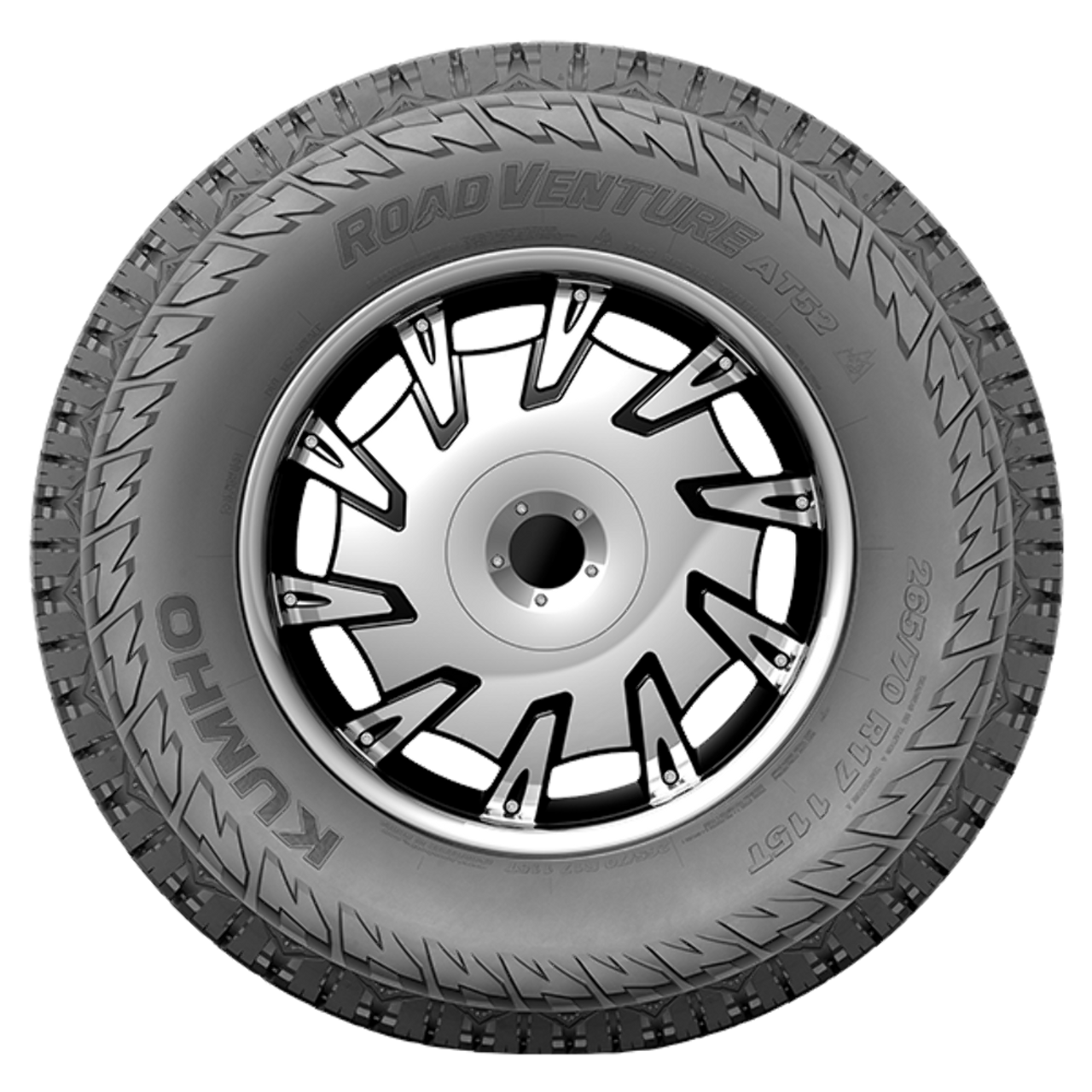 LT225/75R16/10 Kumho Tires Road Venture AT52 Radial Tire 2257516 All Terrain 115/112S