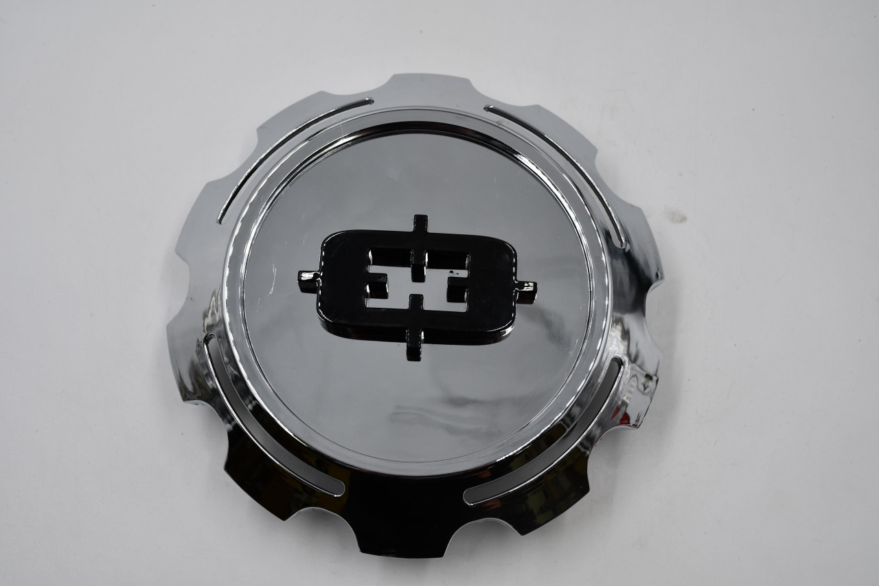 Vision 390 Empire Chrome Black Logo Center Cap C390-5V 7.5 Inch Replacement