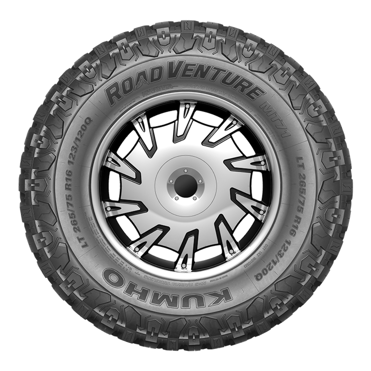 33x12.50R18/12 Kumho Tires Road Venture MT71 Radial Tire 33125018 Mud Terrain 122Q