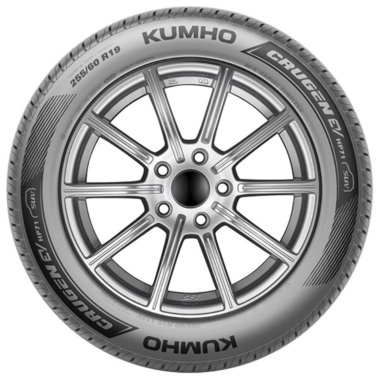 Set 4 255/60R19XL Kumho Tires EV HP71 Radial Tires 2556019 Premium Touring 113V