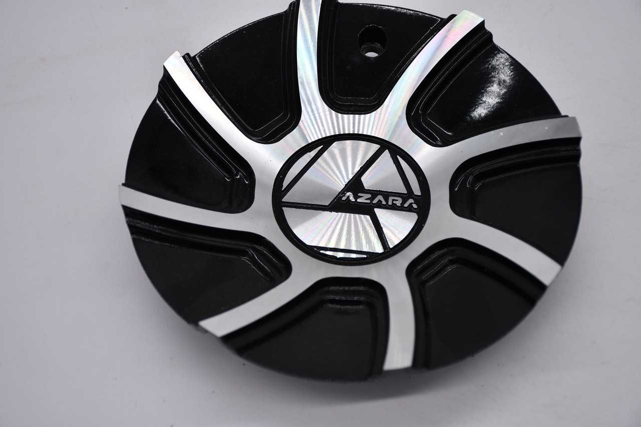Azara AZA-519 Wheel Center Cap Gloss Black Black Machined 20" 22" 24" 26" 28" 30