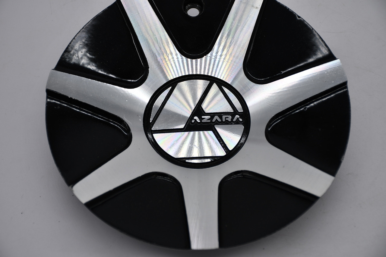 Azara AZA-512 Wheel Center Cap Gloss Black Black Machined 20" 22" 24" Wheels