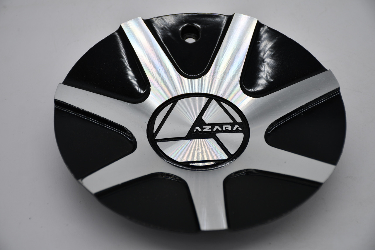 Azara AZA-512 Wheel Center Cap Gloss Black Black Machined 20" 22" 24" Wheels